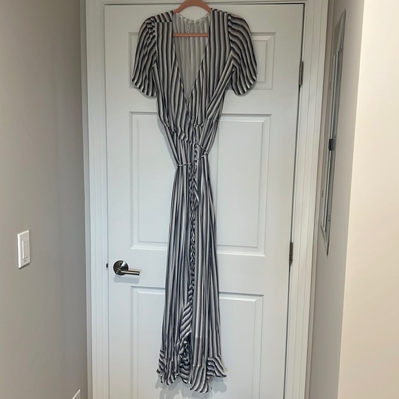 EUC Rachel Pally Stripe Wrap Dress Sz M - Picture 3 of 10